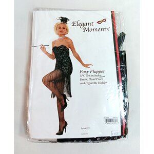 Elegant Moments Vintage Flapper Costume Dress Head Piece Size L